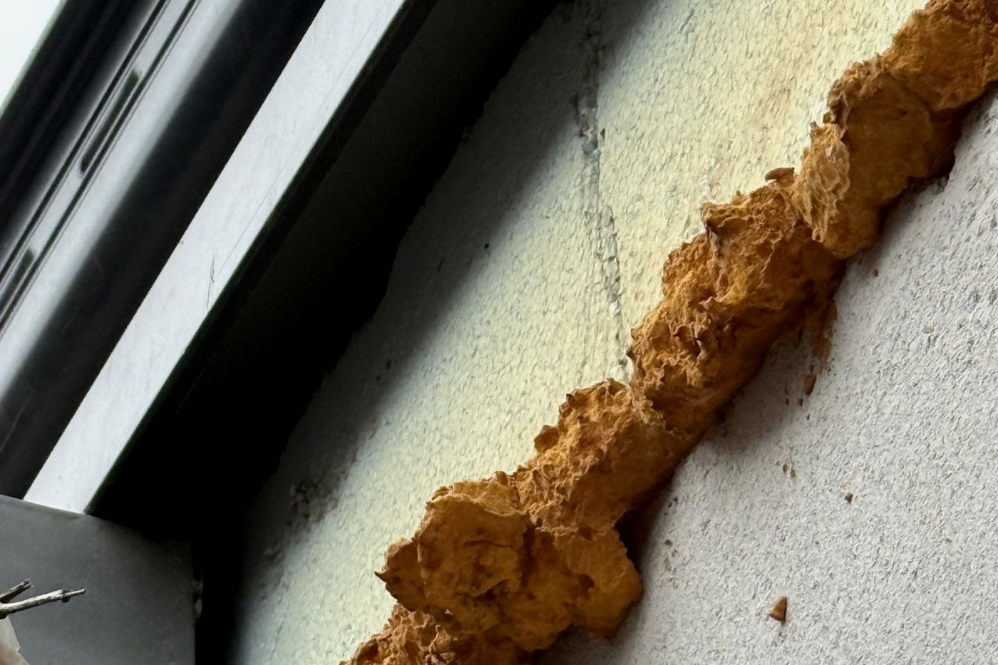 Expanding foam left as a permanent junction seal